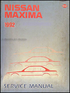 1992 Nissan Maxima Repair Manual Original
