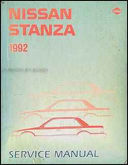 1992 Nissan Stanza Repair Manual Original 