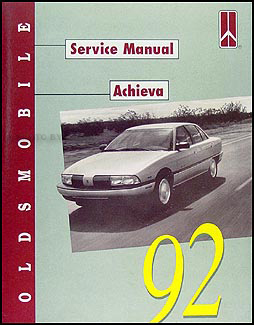 1992 Oldsmobile Achieva Shop Manual Original 