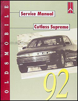 1992 Oldsmobile Cutlass Supreme Repair Manual Original 