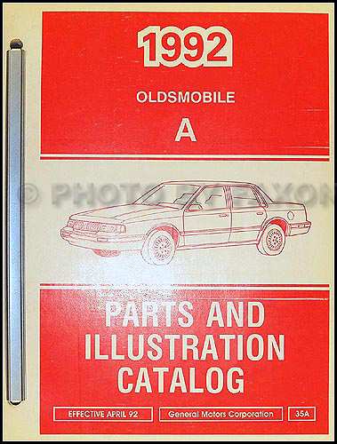 1992 Oldsmobile Cutlass Ciera and Cutlass Cruiser Parts Book Original
