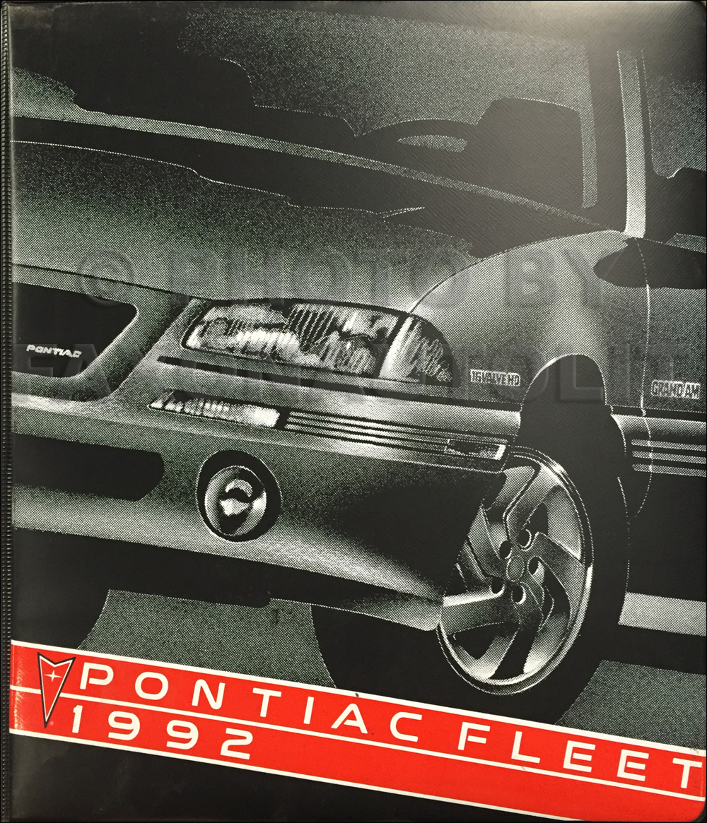 1992 Pontiac Color & Upholstery, Data Book Dealer Album FLEET Edition Original