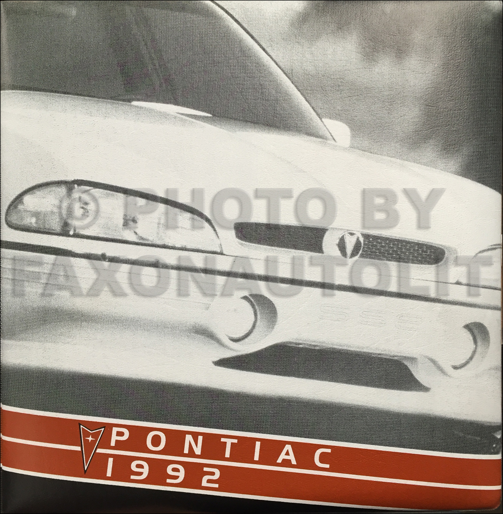 1992 Pontiac Color & Upholstery Dealer Album, Data Book Canadian Original