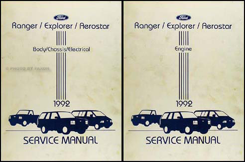 1992 Ford Ranger Explorer and Aerostar Repair Shop Manual Original Set