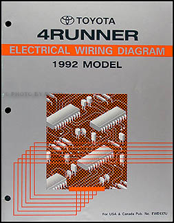 1992 Toyota 4Runner Wiring Diagram Manual Original