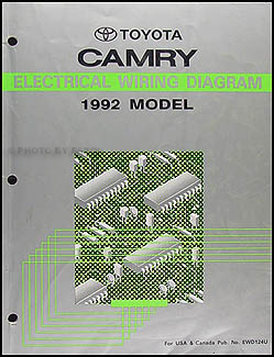 1992 Toyota Camry Wiring Diagram Manual Original