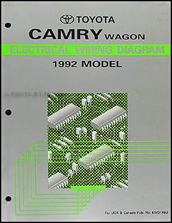 1992 Toyota Camry Wagon Electrical Wiring Diagram Manual Original