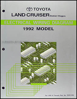 1992 Toyota Land Cruiser Wiring Diagram Manual Original