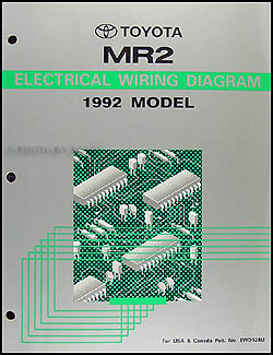 1992 Toyota MR2 Wiring Diagram Manual Original