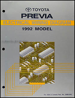 1992 Toyota Previa Wiring Diagram Manual Original