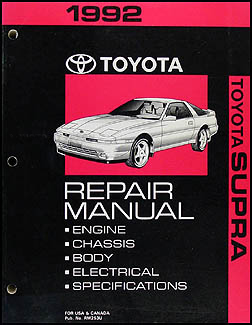 1992 Toyota Supra Repair Manual Original  