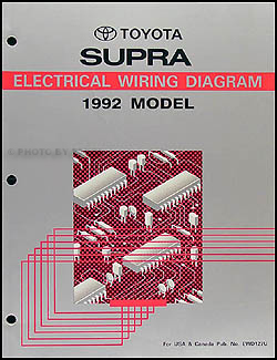 1992 Toyota Supra Wiring Diagram Manual Original 