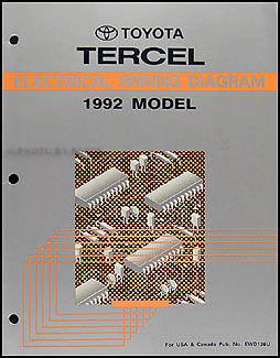 1992 Toyota Tercel Wiring Diagram Manual Original