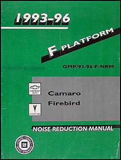 1993-1996 Camaro, Firebird, & Trans Am Noise Reduction Manual Original