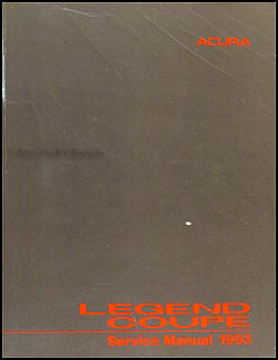 1993 Acura Legend Coupe Shop Manual Original