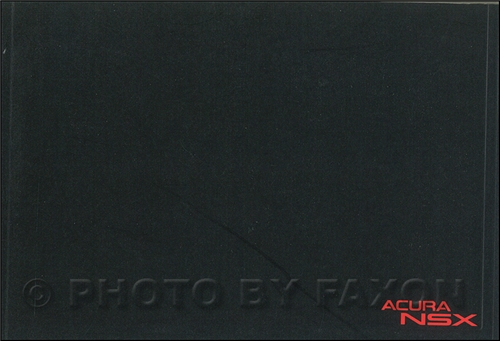 1993 Acura NSX Owners Manual Original