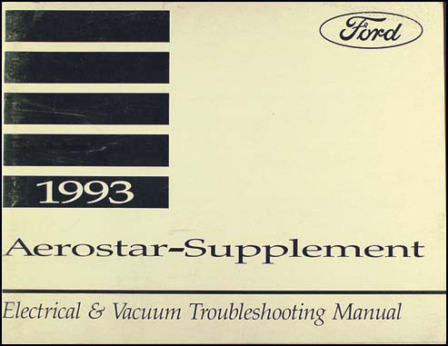 1993 Ford Aerostar Electrical Troubleshooting Manual Original Supp.