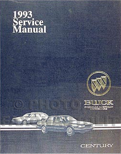 1993 Buick Century Repair Manual Original 