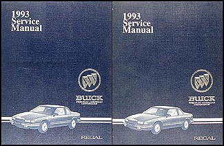 1993 Buick Regal Shop Manual Original 2 Volume Set
