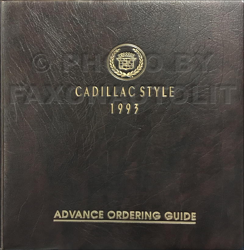 1993 Cadillac Advance Ordering Guige Original Dealer Album