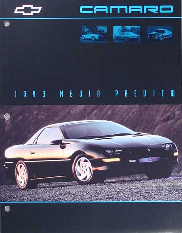 1993 Chevy Camaro RARE Press Kit Portfolio with photos Original