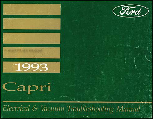 1993 Mercury Capri Electrical and Vacuum Troubleshooting Manual Orig.