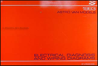1993 Chevy Astro Van Wiring Diagram Manual Original