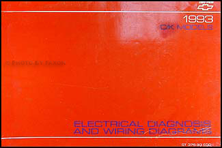 1993 Chevy C/K Pickup, Suburban, Blazer Wiring Diagram Manual Original