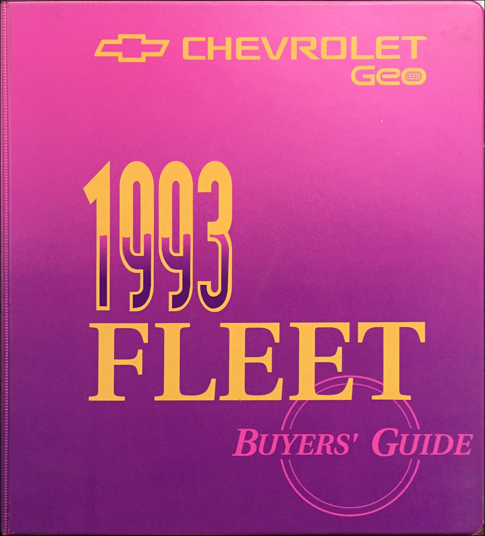 1993 Chevrolet Fleet Buyer's Guide Dealer Album Original