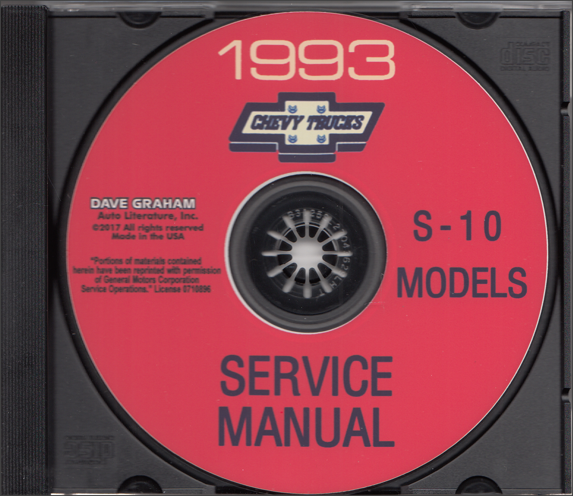 1993 Chevrolet S-10 Pickup and Blazer Shop Manual Original 
