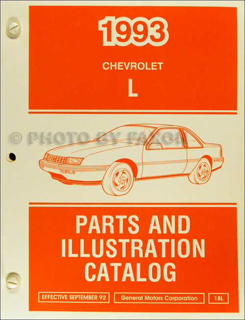1993 Chevrolet Corsica and Beretta Parts Book Original