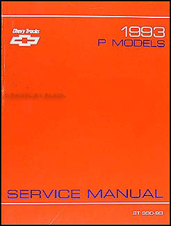 1993 Chevrolet P Motorhome & Forward Control Shop Manual Original 