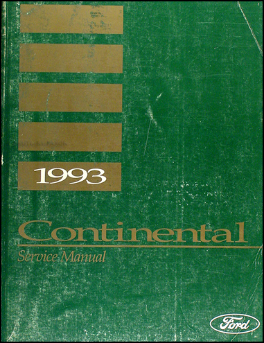 1993 Lincoln Continental Shop Manual Original 