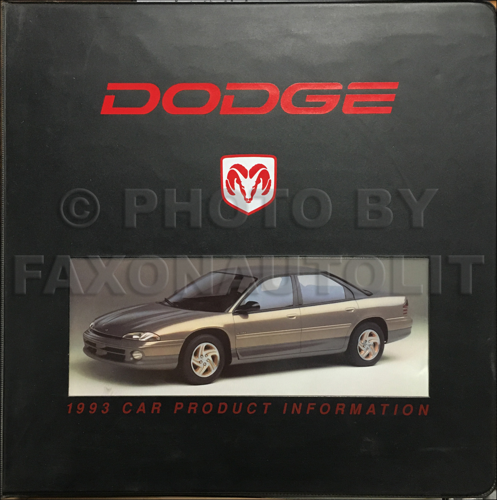 1993 Dodge Car Color & Upholstery Album and Data Book Original