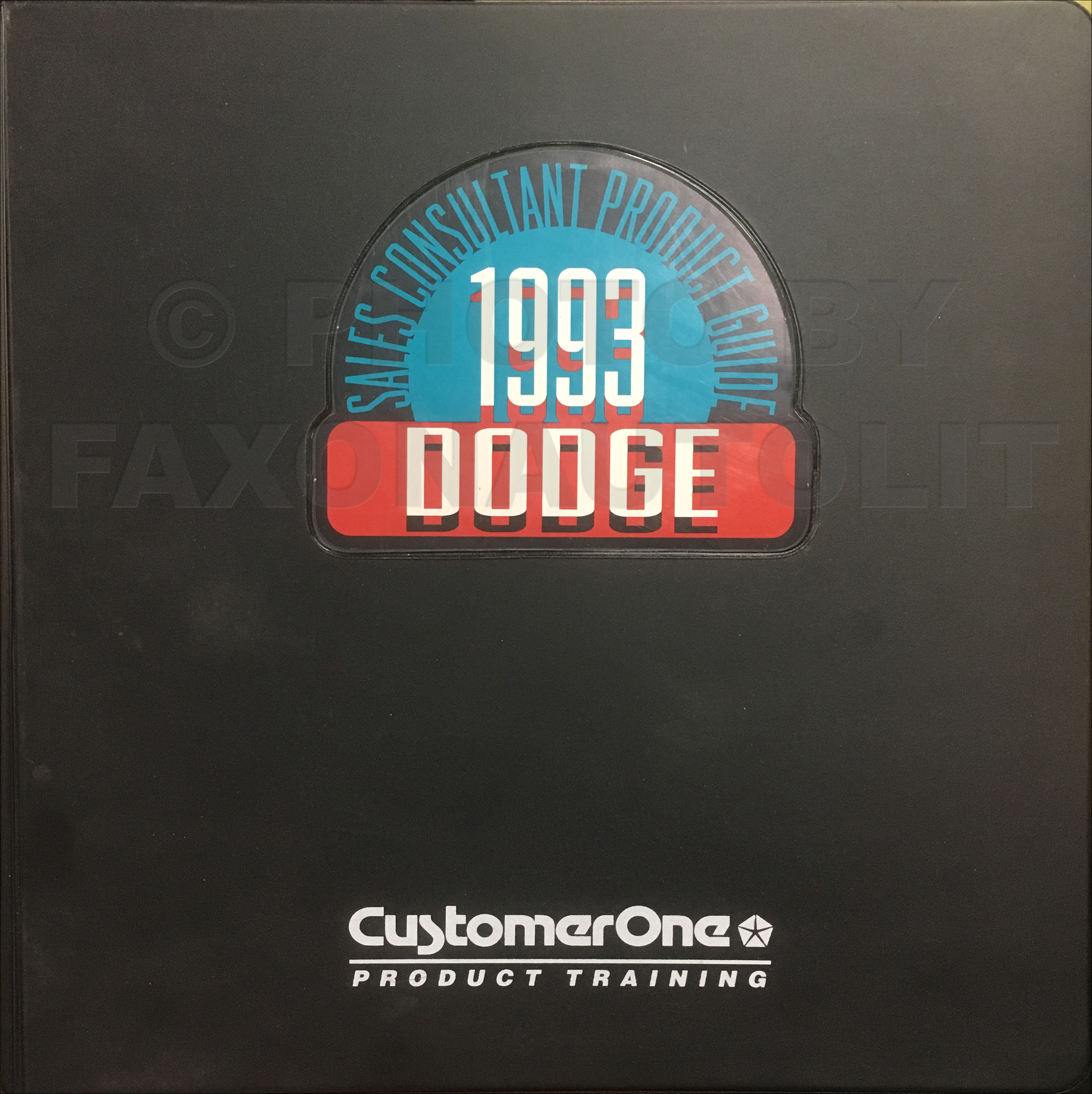 1993 Dodge Sales Training Album Original