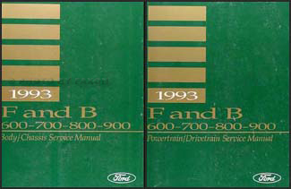 1993 Ford F & B 600 through 900 Medium/Heavy Truck Repair Shop Manual Set