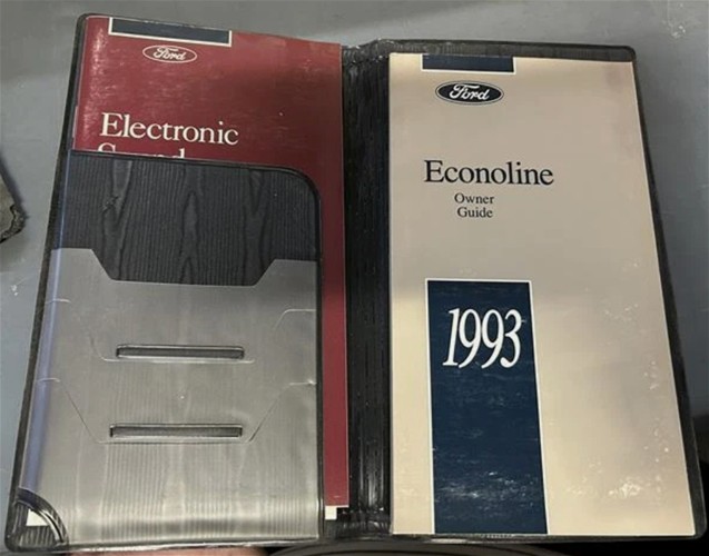 1993 Ford Econoline Van & Club Wagon Owner's Manual Original