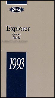 1993 Ford Explorer Owner Manual 