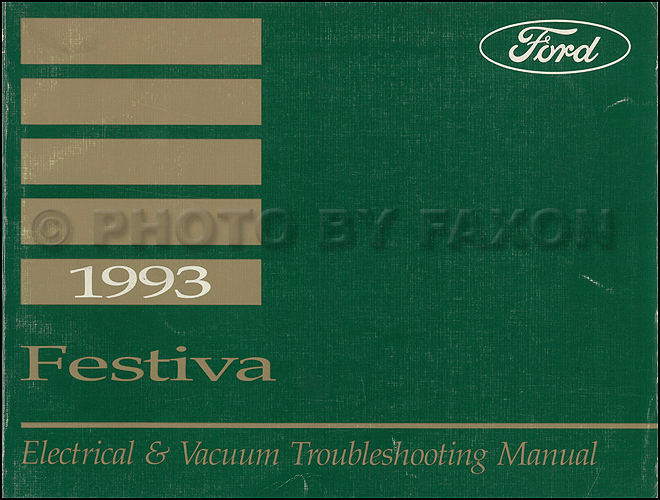 1993 Ford Festiva Original Electrical & Vacuum Troubleshooting Manual