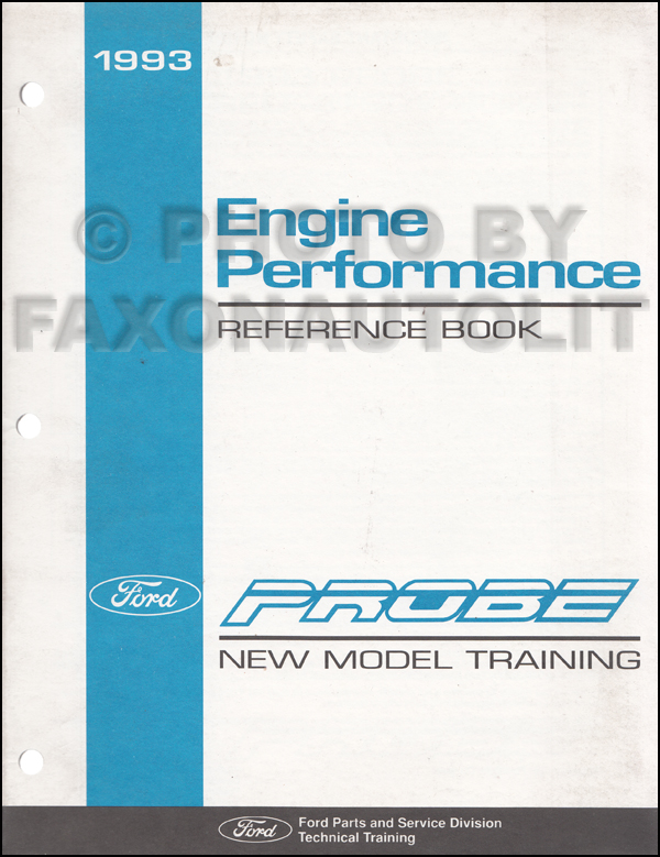 1993 Ford Probe Engine Performance Service Training Manual Original