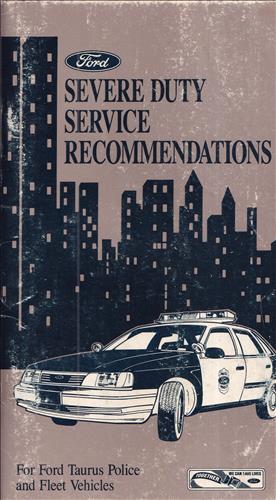 1993 Ford Taurus Police and Fleet Owner's Manual Original Supplement