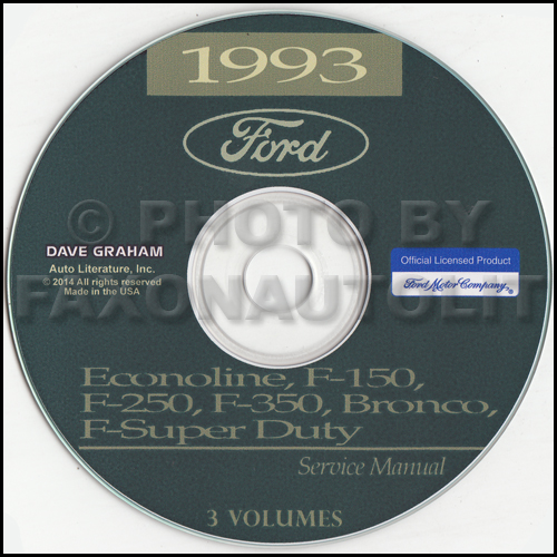 FORD 1985 Bronco Econoline E150-E350 & F150-F350 Pick Up Truck Shop Manual CD 