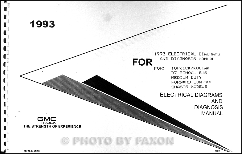 1993 Medium Duty Wiring Diagram Manual Factory Reprint Kodiak Topkick FC B7 School Bus