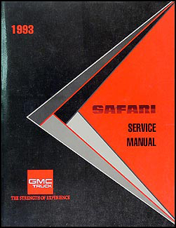 1993 GMC Safari Van Shop Manual Original 
