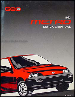 1993 Geo Metro Repair Manual Original 