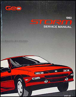1993 Geo Storm Repair Manual Original 