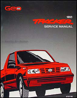 1993 Geo Tracker Repair Manual Original 