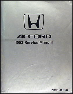 1993 Honda Accord Repair Manual Original 
