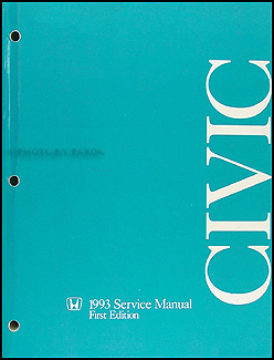 1993 Honda Civic Repair Manual Original 