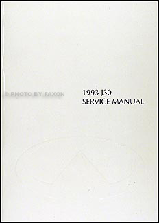 1993 Infiniti J30 Repair Manual Original 